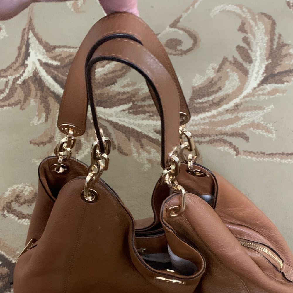 Michael Kors Tan Leather Hobo Bag - Picture 2 of 6